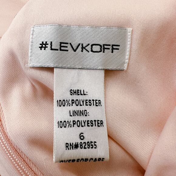 Bill Levkoff #Levkoff Keyhole Neck Chiffon Gown Bridesmaid Maxi Dress Pink 6 NWT - Picture 9 of 12